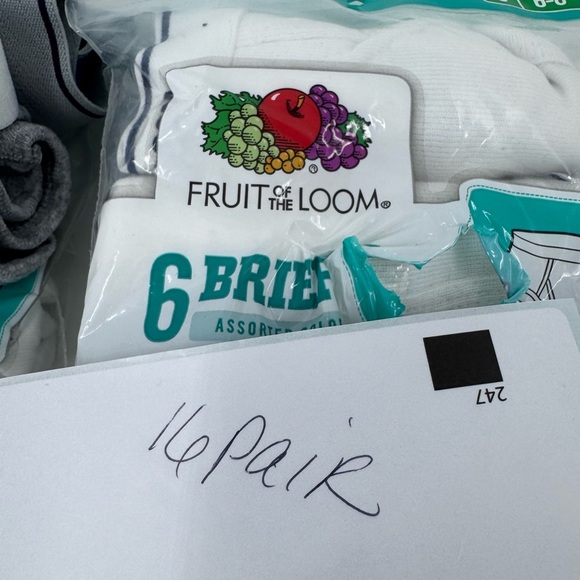 NWT Boys Fruit of the Loom White and Gray Underwear Accessories ( 16 pair ) - Picture 6 of 7